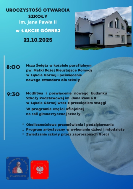 Uroczystość otwarcia i poświęcenia nowego budynku szkoły