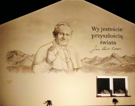 Nowy mural z wizerunkiem patrona naszej szkoły