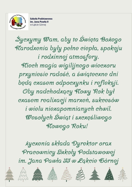 Życzenia bożonarodzeniowe i noworoczne!