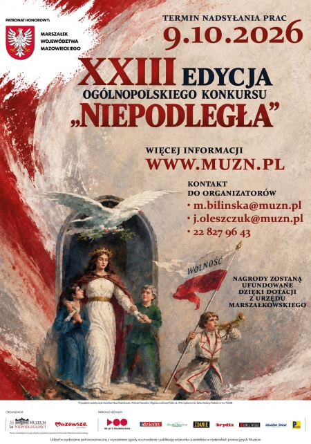 KONKURS PLASTYCZNY XXIII edycja Ogólnopolskiego konkursu „Niepodległa”