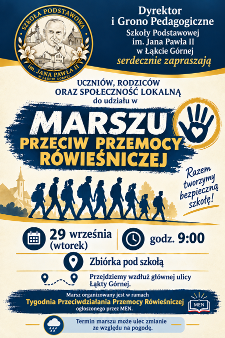 Marsz przeciw przemocy rówieśniczej w ramach Tygodnia Przeciwdziałania Przemocy Rówieśnicz