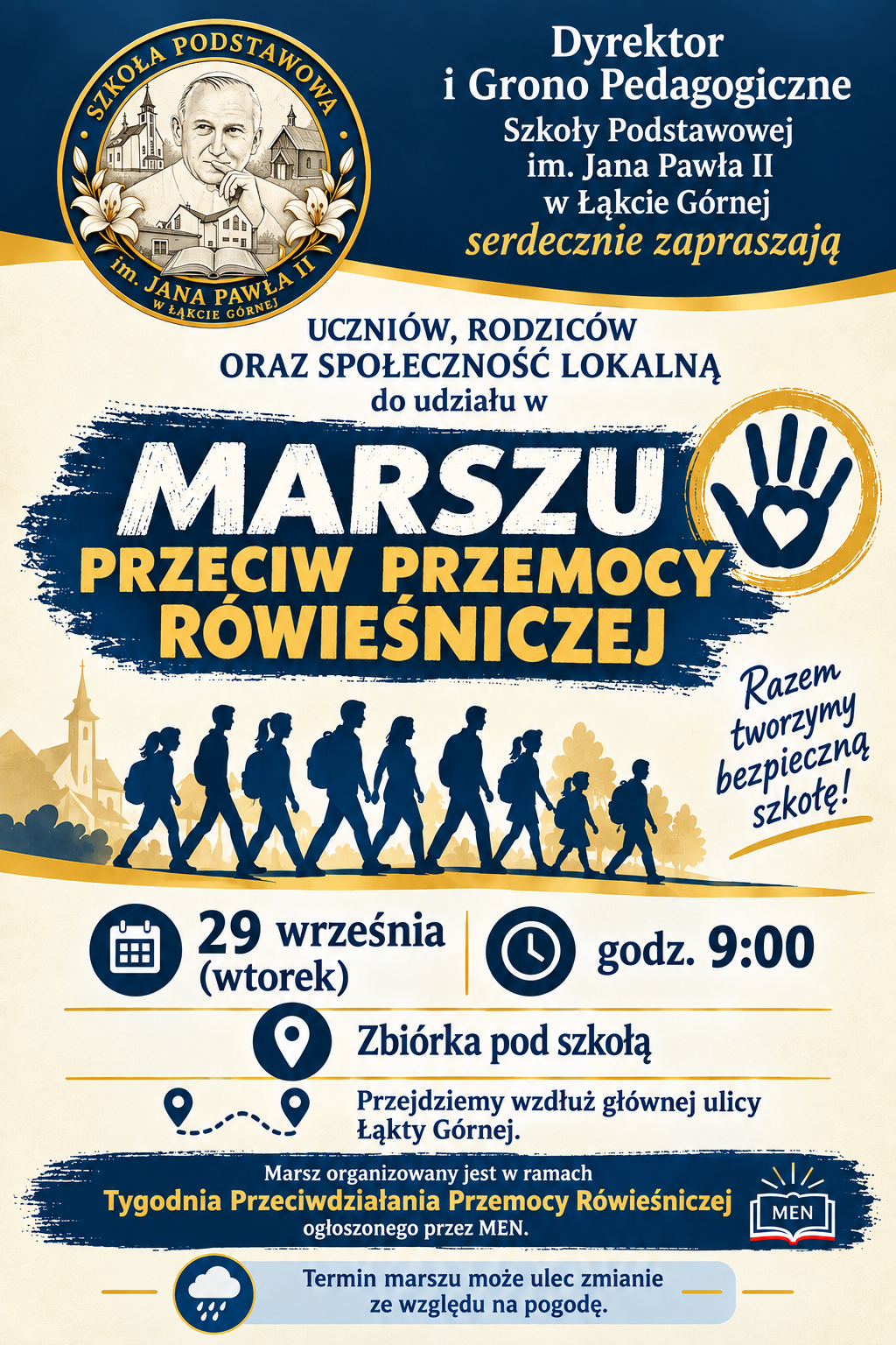 Marsz przeciw przemocy rówieśniczej w ramach Tygodnia Przeciwdziałania Przemocy Rówieśniczej