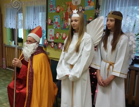 Święty Mikołaj u najmłodszych uczniów